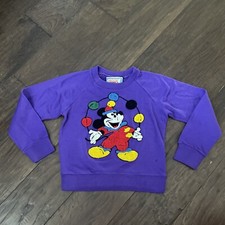 Vtg Sunday Comics Disney Mickey Mouse Sweatshirt Juggling Sz 5 Child Kid
