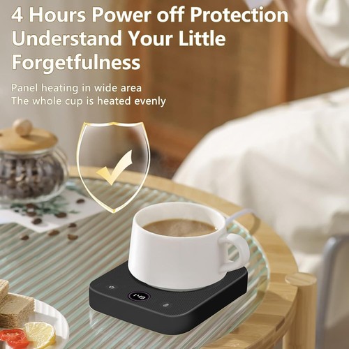Coffee Mug Warmer for Desk, Cup Warmer, Candle Black - Picture 5 of 7