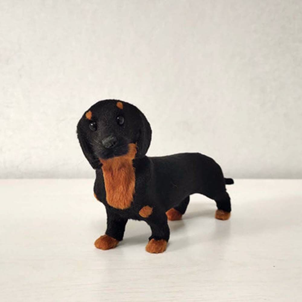 Realistic Dachshund Simulation Toy Dog Puppy Lifelike