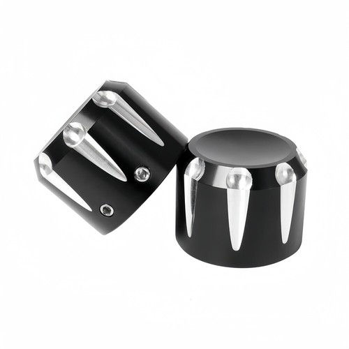 Black Motorcycle Front Axle Cap Nut Covers fits Harley Touring Road Glide King - Picture 9 of 10
