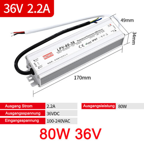 1Pcs DC 12V-48V LED Transformer Power Supply IP67 Waterproof 25W-1500W LED Strip - Picture 23 of 76