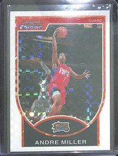 2007-08 Bowman Chrome Xfractor #75 Andre Miller No 3 of 50