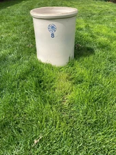 Louisville pottery Large Crock Blue Indian Made in USA