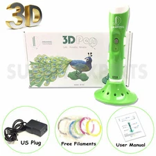 3D Printing Pen With Display & 6 Filaments, Kids Birthday Gift Toy 3D Printer