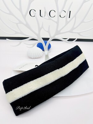 NEW 100% Authentic GUCCI Sequin GG Embellished Wool Headband  display picture 3