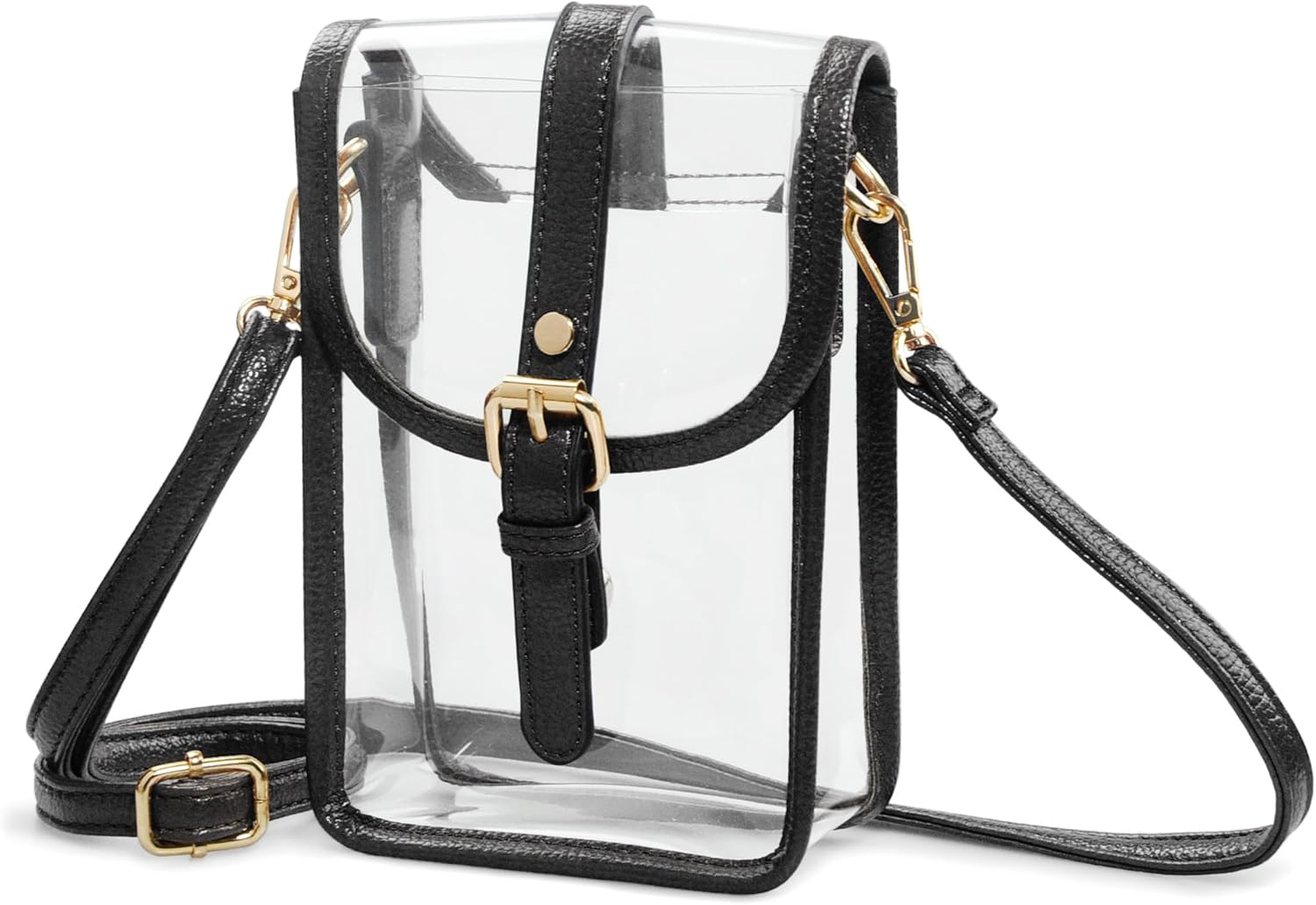 Stadium Approved Clear PVC Saddle Crossbody Bag for Women