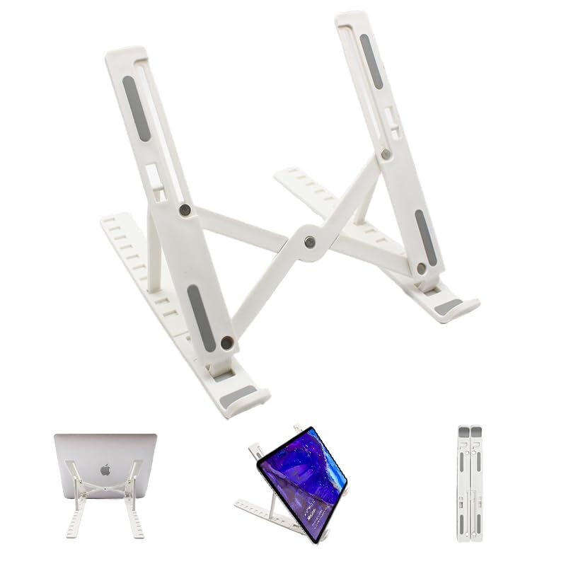 Portable Laptop Stand, New Version Adjustable Laptop Holder White-New Version