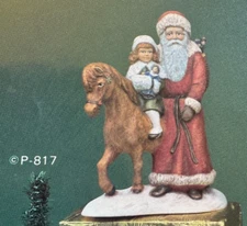 VINTAGE PROVINCIAL CERAMIC MOLD #P-817 SANTA W/PONY 9"