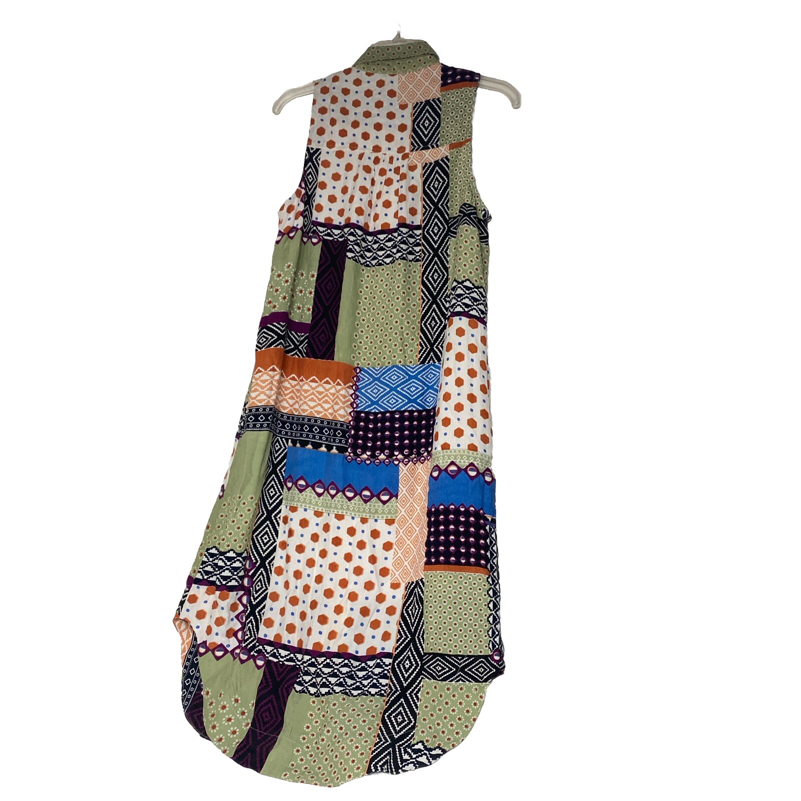 Anthropologie Multicolor Patchwork Style Sleevele… - image 5