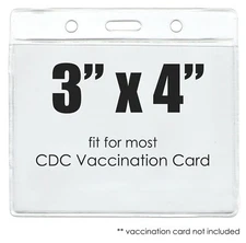 2 PCS CDC Vaccination Record Card Holders 3 x 4 Badge Holders for ID Cards
