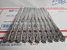 Oneida Community Fantasy Dinner Knives 9" Stainless Pierced Flatware Set of 10