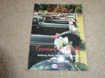 1996 Booklet Rolls Royce Enthusiasts Club Concours Rally Program | eBay