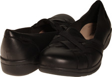 Clarks Cheyn Creek Womens Loafer Black Leather US Size 8 WIDE