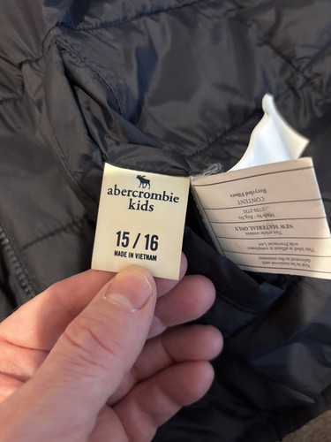 Abercrombie Fitch Kids Jacket Abercrombie Kids Unisex Size 15/16 Light Puffer - Picture 5 of 6