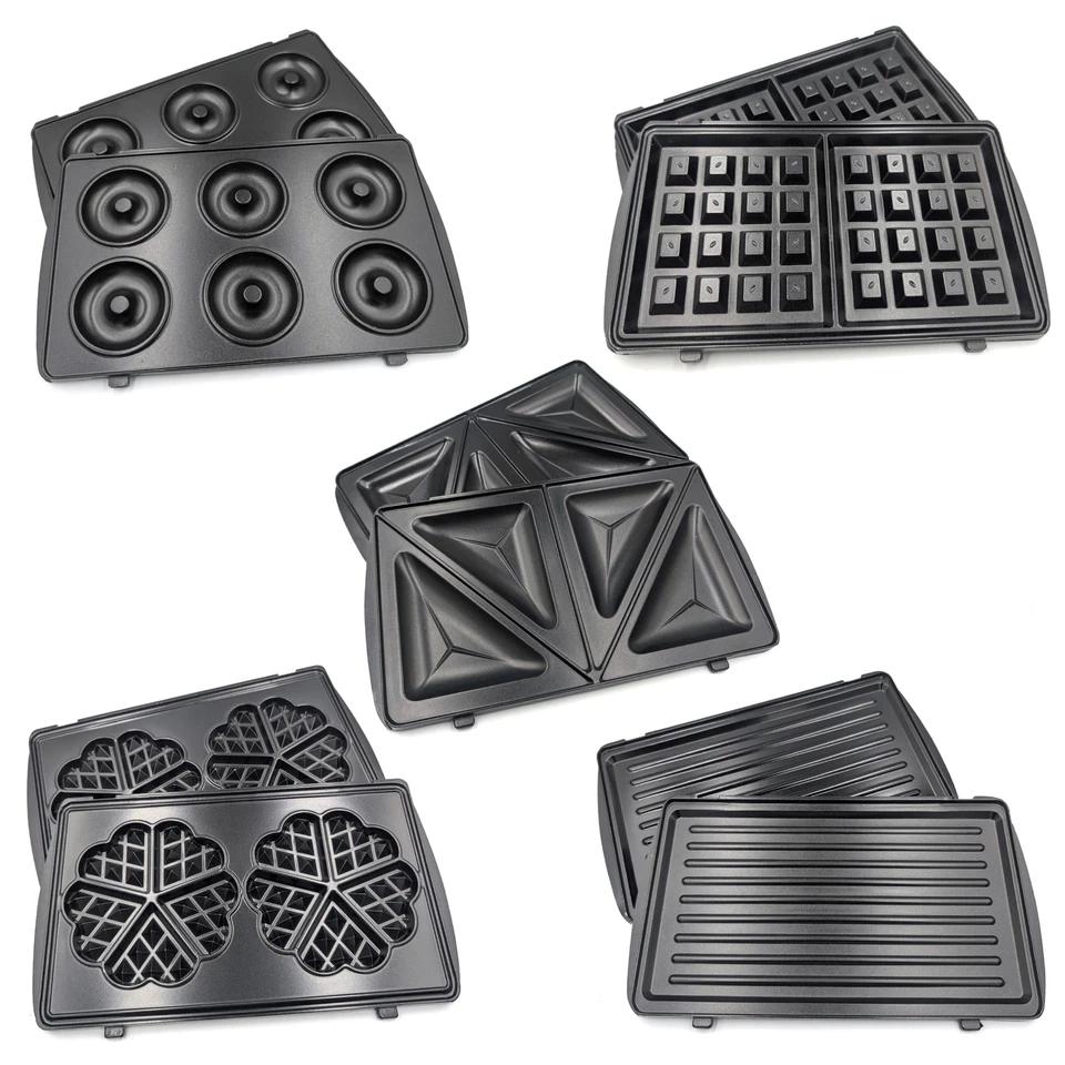 UNIVERSELL Ersatzplatten für Snack-Maker Einsätze Formen Kontaktgrill Sandwich-Toaster