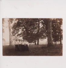 Postcard RPPC Real Photo People Posing In The Woods CYKO circa 1904-1920s