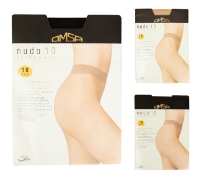 SG Damen Strumpfhose OMSA All Nude Soft Strap Dübel Spitzen unsichtbar Arktis