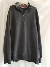 Izod Sweatshirt Men's Large Quarter Zip Long Sleeve Preppy Pullover