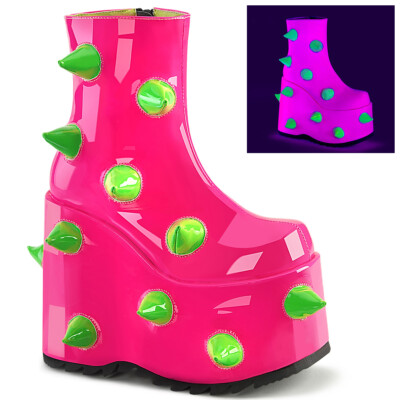 SLAY-77 Platform Ankle Boot with Side Zip