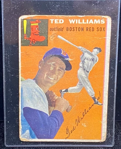 1954 TOPPS TED WILLAMS BASEBALL CARD #1 ((NO RESERVE))