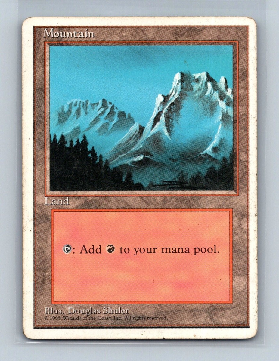 Magic the Gathering - Mountain Fourth Edition - MTG Wizards