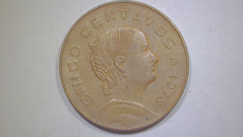 1973 Cinco Centavos Mexico Coin - Vintage