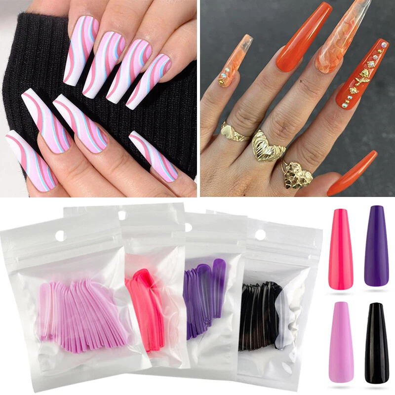 24 Stück Lange Ballerina-Kunstnägel Vollständige Abdeckung Zum Aufdrücken  ① - Bild 4 von 4