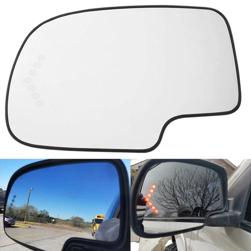 Mirror Glass Heated Turn Signal Driver Side LH for 2003-2007 Chevrolet Silverado