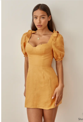yellow mini dress off shoulder Lovely Yellow Satin Off Shoulder Short Prom Dress, Yellow Prom Dress –  Cutedressy