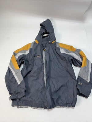 Columbia Vertex Interchange Jacket Mens Large Gray Orange Core Ski Omni  Shield