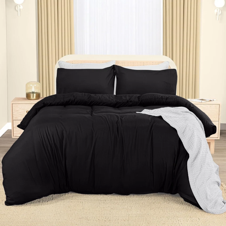 Luxury Duvet Quilt Covers Bedding Sets with Pillowcases Twin Full Queen King Siz - Image 3 of 4