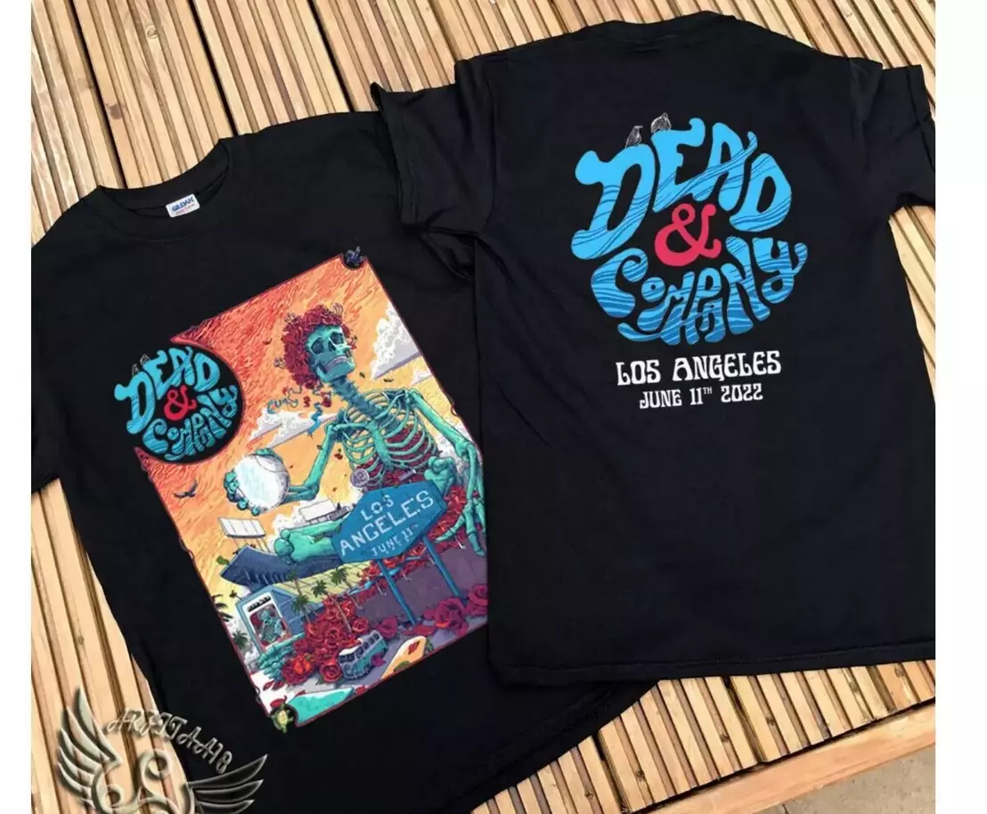 Dead and Company 2022 Tour Dodger Stadium LA Concert T Shirt
