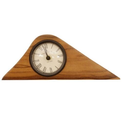 Vintage Working Battery Clock Stylish Home Décor Handmade Gift Small Wood Table - Picture 7 of 11