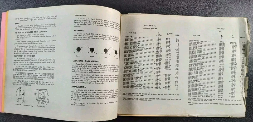 Lote manual diagrama especificaciones lista piezas armas de fuego Harrington & Richardson H&R años 60 Foto 3 de 4