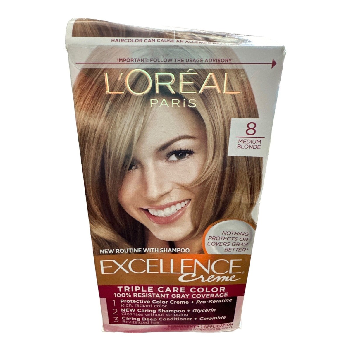 L'Oreal Paris Excellence Creme Permanent Triple Care Hair Color 8