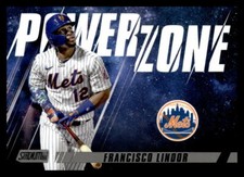 2022 Stadium Club #PZ-24 Francisco Lindor New York Mets Power Zone Baseball Card