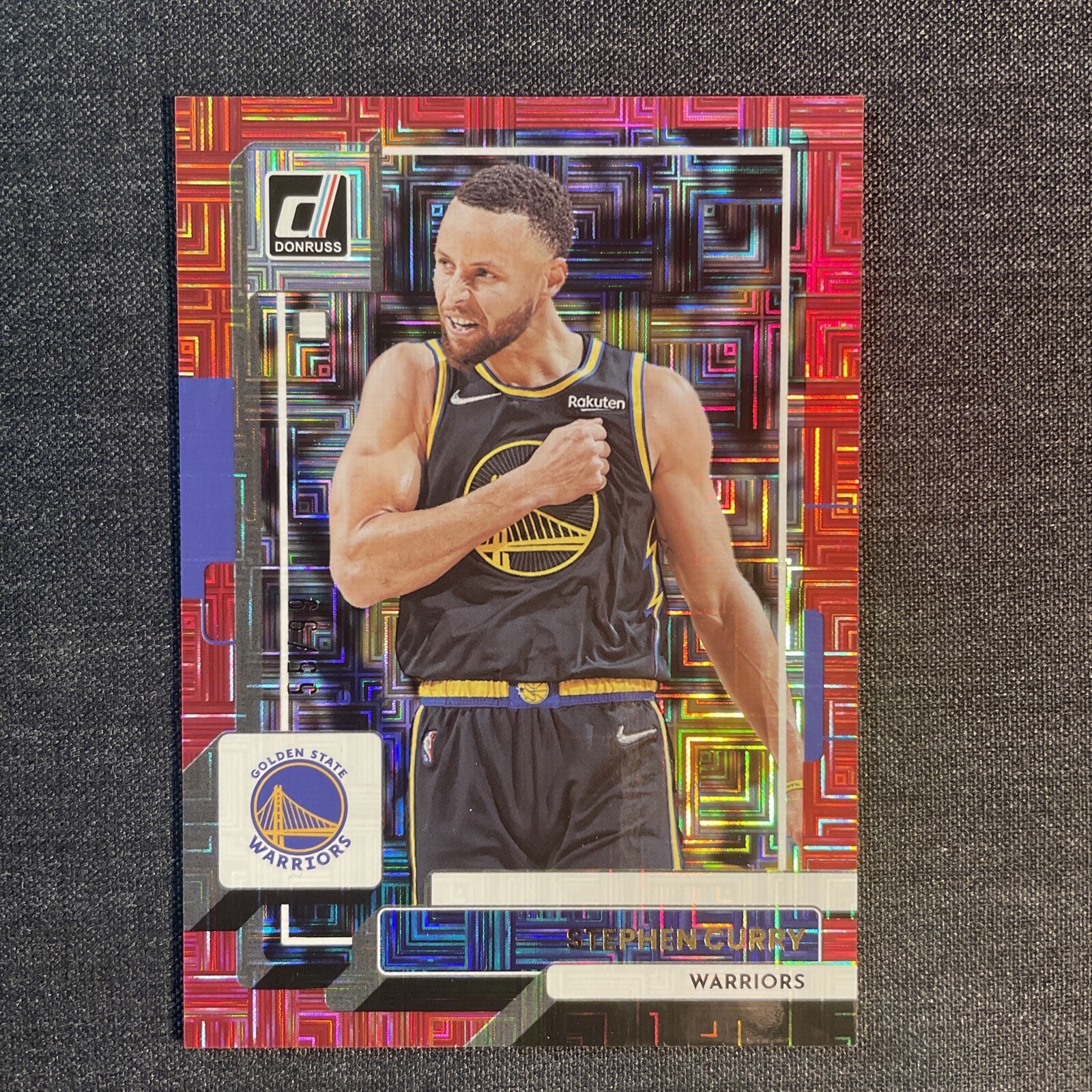 2022-23 Panini Donruss Stephen Curry #116 Red Choice Prizm #’d 55 /99 Warriors