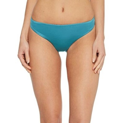 The Bikini Lab 243059 Womens Solid Hipster Bikini Bottom Teal Size X-Small