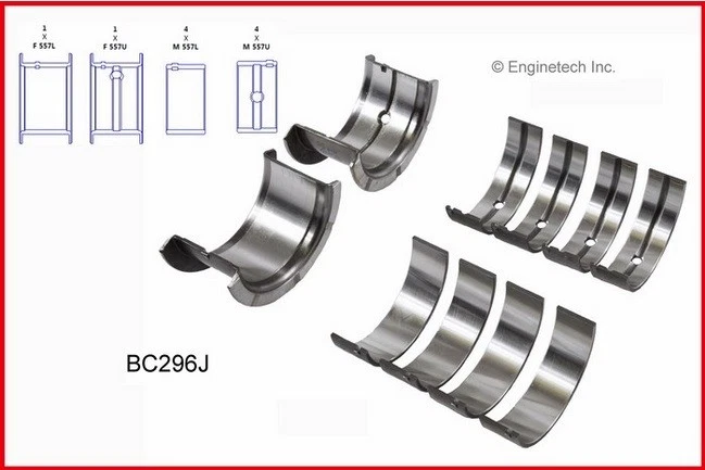 Main & Rod Bearings for 1968-2002 Chevrolet SBC 5.7L 350 327 307 305 V8 Engines - Image 3 of 4