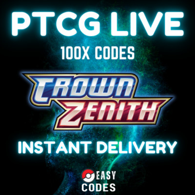 100 Crown Zenith Codes Booster Pokemon TCG Live Pack Instant Delivery