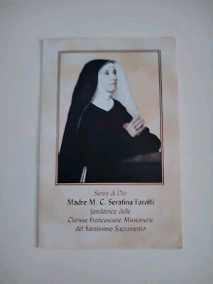 Mutter Serafina Leuchttürme Santino mit Gebet heilige Karte D24