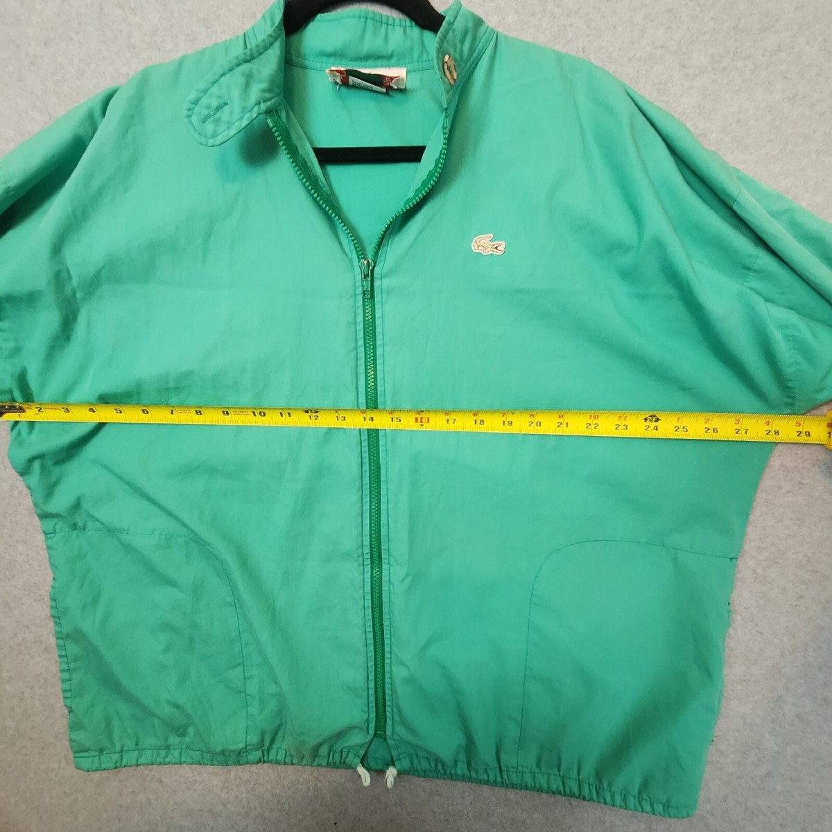 Vintage Alligator Lacoste Jacket Adult Medium Green Zip Up Hooded