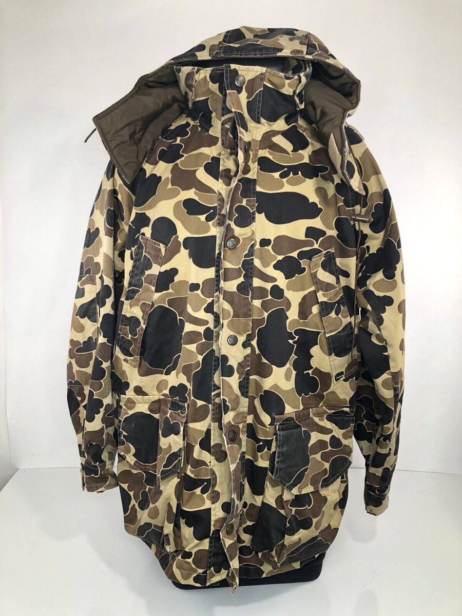 COLUMBIA Vintage GORE TEX Mens Lg. DUCK HUNTING CAMO Hooded Jacket