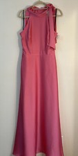 Tahari ASL Mock Dress With Bow Size 6 NWT Azalea Pink Lined