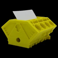 Business card holder V8 3D engine. Desk gadget