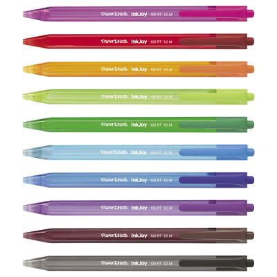 Paper Mate InkJoy 100 Ballpoint Retractable Pens, 1.0 mm, multi-Colors, 16 Count