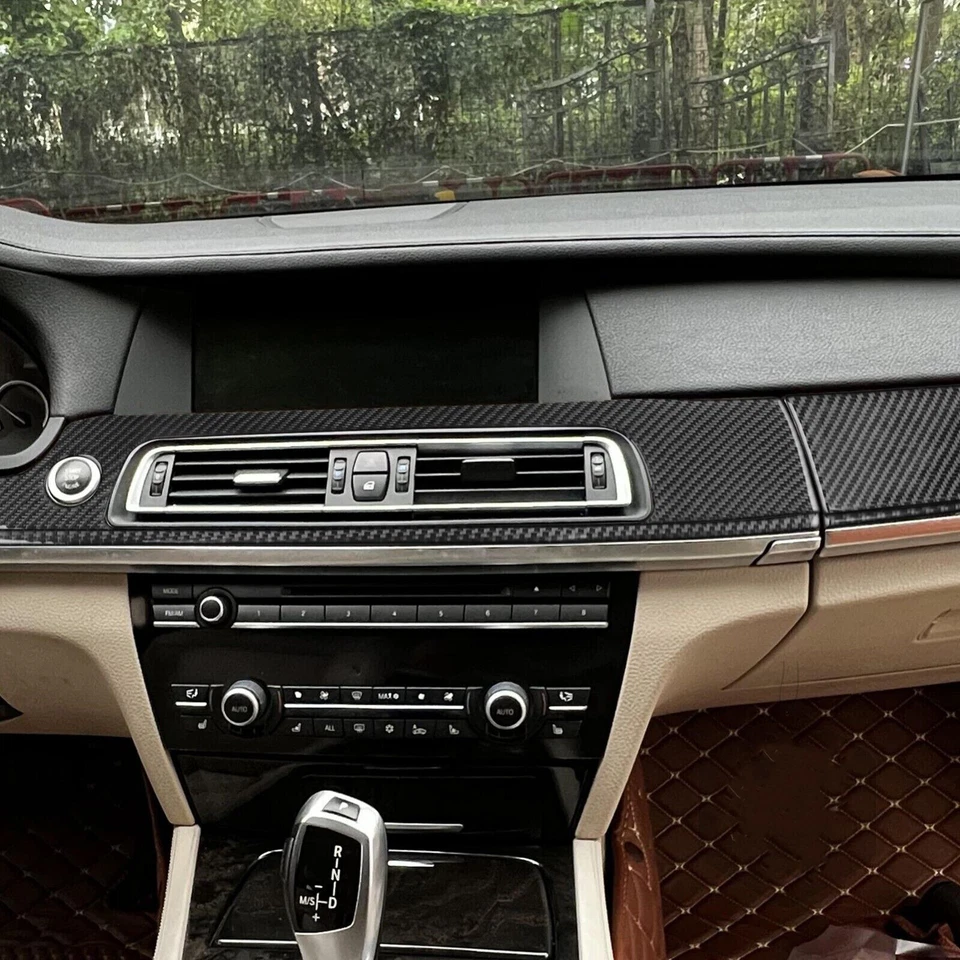 26Pcs Carbon Fiber Interior Center Console Trim Kits For BMW 7 Series F01 09-15 - Imagem 4 de 4