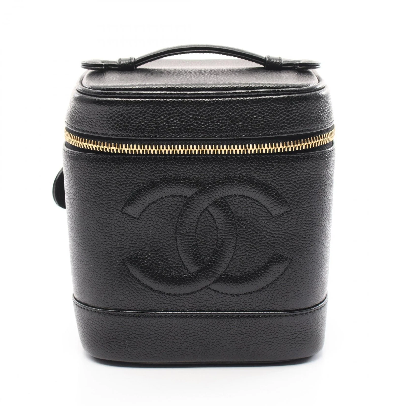 Borsa a mano CHANEL COCO Mark A01998 pelle di vitello grana vitello nera usata donna