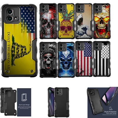 For [MOTO G PLAY (2024 ONLY)][DUAL TACTICAL][Hybrid Two Piece Case] Black  Case | eBay