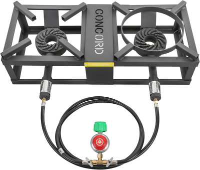 BLOCK BURNER MAX Double Propane Outdoor Burner - 200,000 BTU for Cooking Fun!